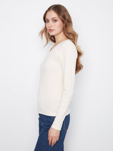 Ribbed texture adds a unique element to this versatile wardrobe staple by Charlie B.