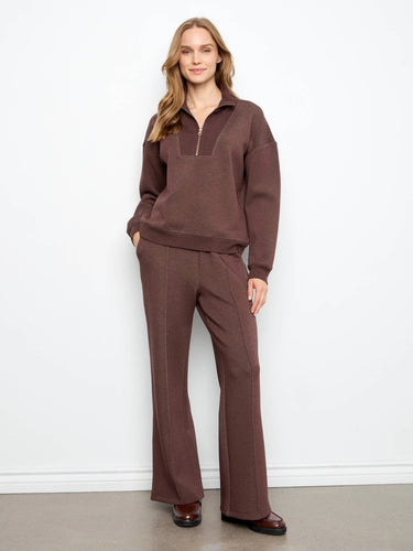 Ribbed cuffs and hem provide a snug fit to the design by Charlie B.