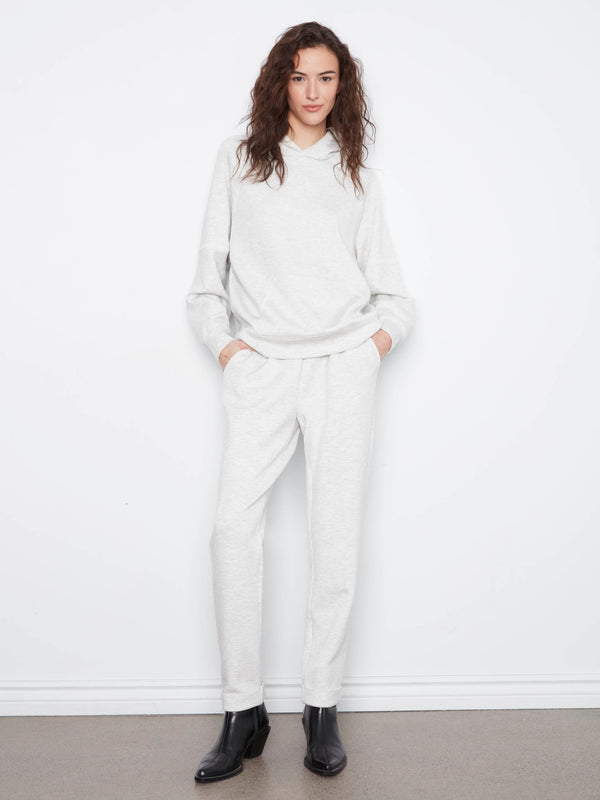 Soft Scuba Slim Leg Jogger Pants - Heather Light Grey