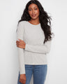 Heather-grey top featuring brushed ribbed fabric for a soft feel by Charlie B.