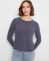 A stylish crew neck top crafted from brushed ribbed fabric, offering a modern yet timeless look. By Charlie B.