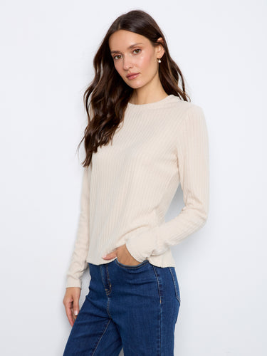 Brushed ribbed fabric gives this top a unique texture and style for any occasion by Charlie B.