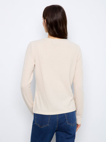 This soft and stretchy top is perfect for layering or wearing alone, providing ultimate comfort by Charlie B.