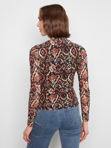 Body lined for coverage, this top combines fashion with function in its unique design by Charlie B.