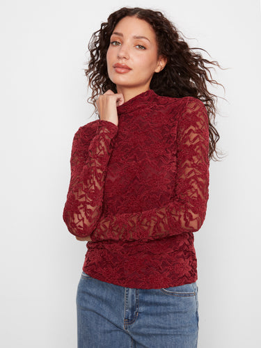 Elegant top featuring a stylish mock neck design, adding a touch of sophistication to any outfit by Charlie B.