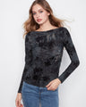 Floral top with a slim fit design, perfect for an elegant look, by Charlie B.
