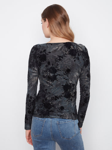 Stylish midnight floral print with a comfortable slim fit cut, by Charlie B.