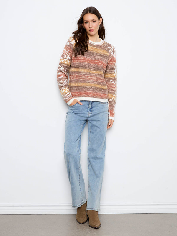 Reversible Raglan Sweater - Aztec