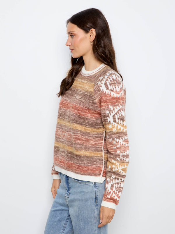 Reversible Raglan Sweater - Aztec