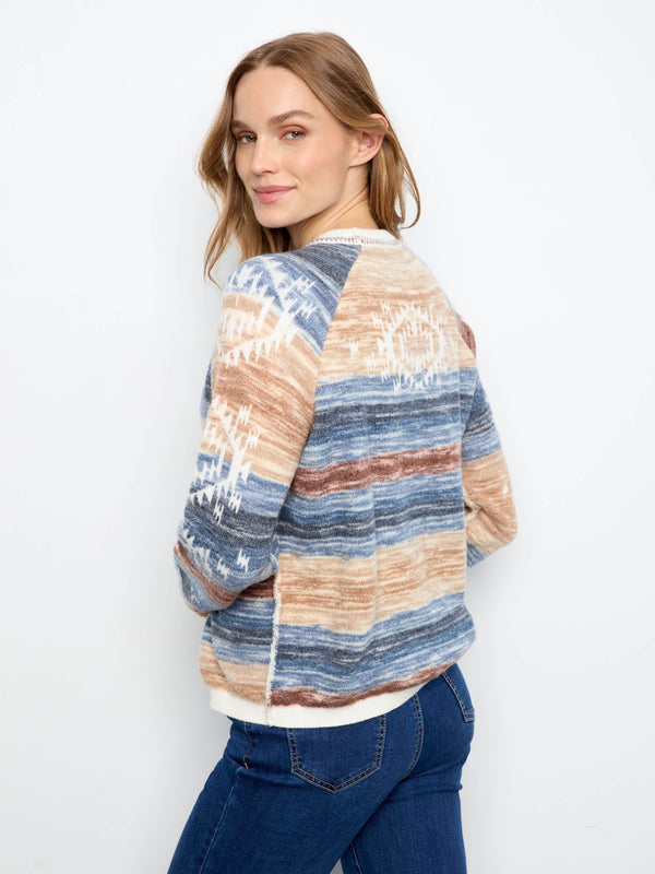 Reversible Raglan Sweater - Lake Tahoe