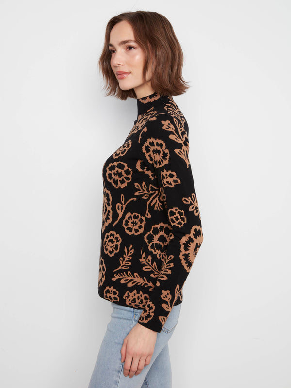 Reversible Mock Neck Sweater - Ember