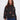 Charcoal sweater with floral embroidery and a cozy mock neck, featuring a drop shoulder design by Charlie B.