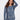 Calico blue sweater featuring a stylish boat neck and abstract floral design for a chic look by Charlie B.