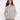 Heather light grey sweater featuring a mock neck and PEACE jacquard pattern, crafted with ribbed hem for a cozy fit by Charlie B.