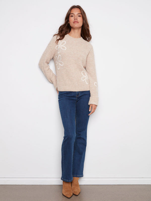 Relaxed fit in a heather oat tone, perfect for effortless styling and comfort by Charlie B.