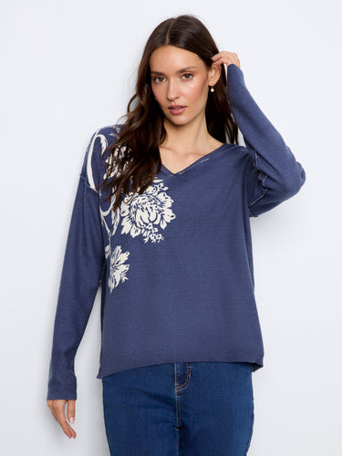 Enjoy the versatility of this reversible print sweater, perfect for varied looks. By Charlie B.