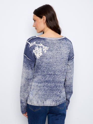 Featuring a unique reversible print, this sweater offers two looks in one. By Charlie B.