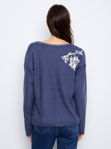 The relaxed drop shoulder design enhances the casual appeal of this top. By Charlie B.