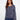 Blue multi-tone crochet sweater featuring a flattering V-neckline, crafted from novelty yarn for a unique look by Charlie B.