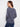Chic blue multi-tone sweater crafted from crochet novelty yarn, designed with attention to detail and style by Charlie B.