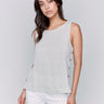 Linen tank top featuring a crew neckline by Charlie B.