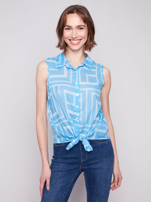 Bluebell shirt with button-down design by Charlie B.