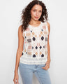 This top features a crew neckline, offering a classic touch to its modern design. Perfect for layering or wearing alone. By Charlie B.