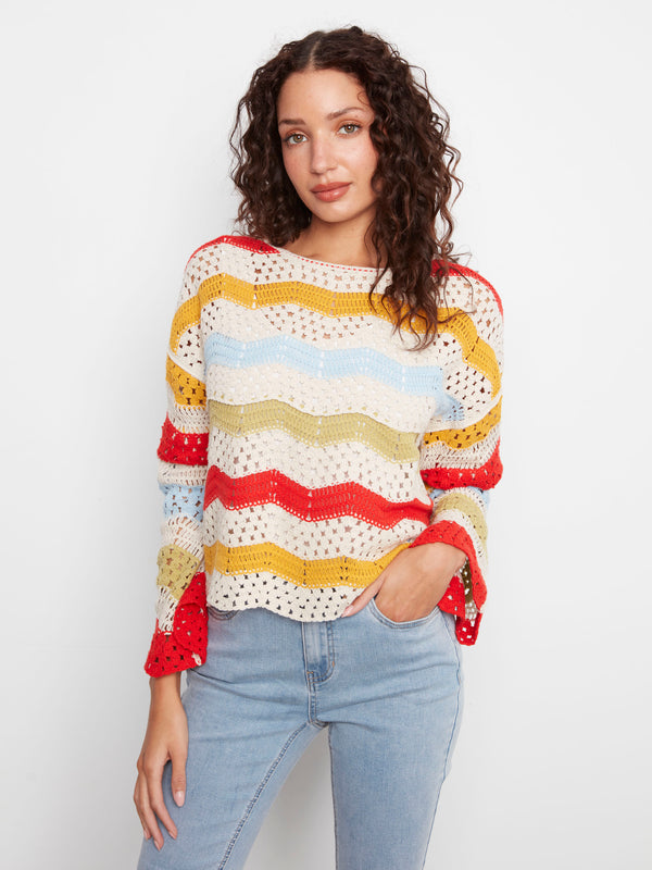 Cotton Blend Crochet Top - Sunshine
