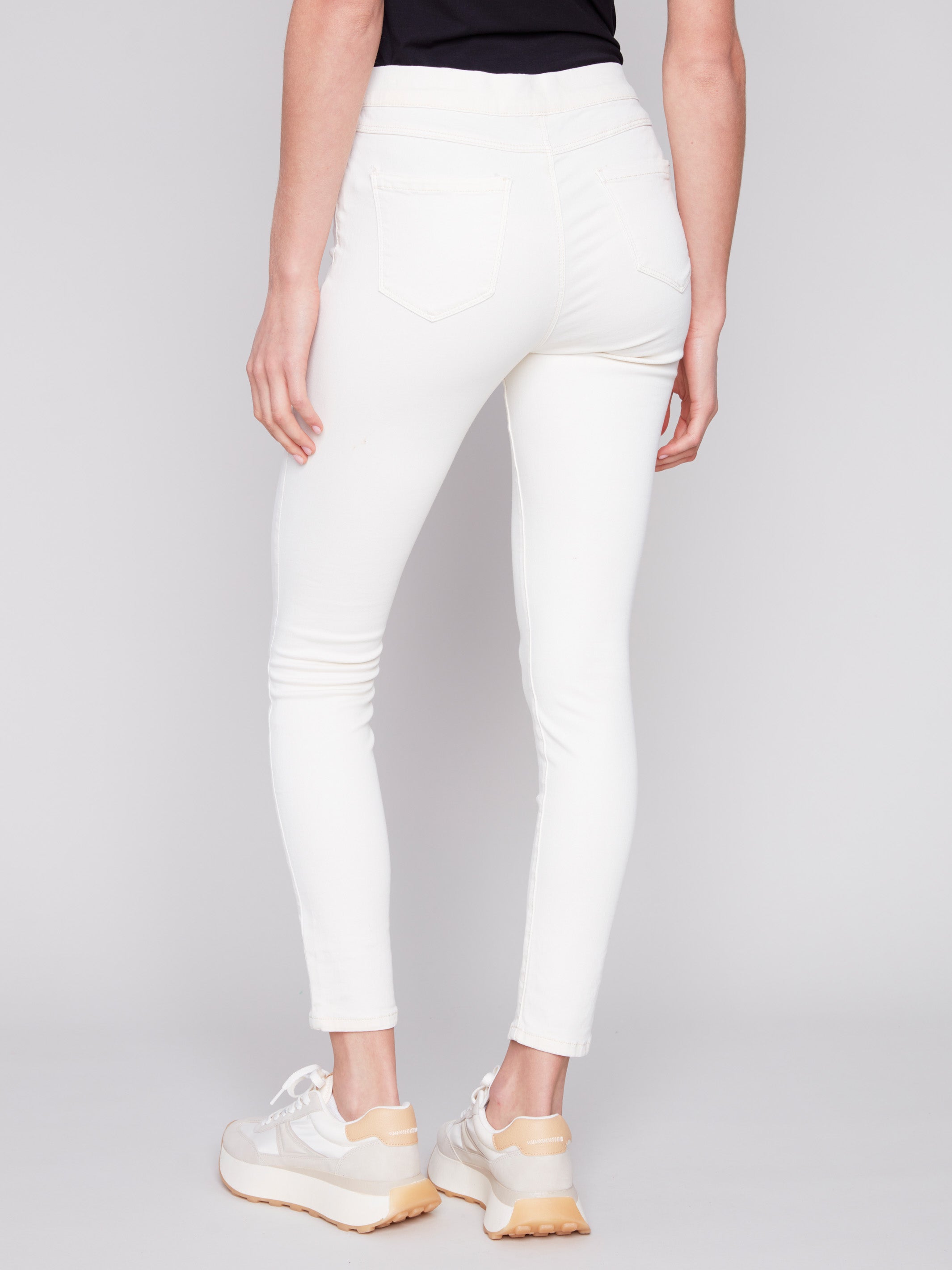 Twill Pull-On Pants - Natural - Charlie B Collection Canada - Image 3