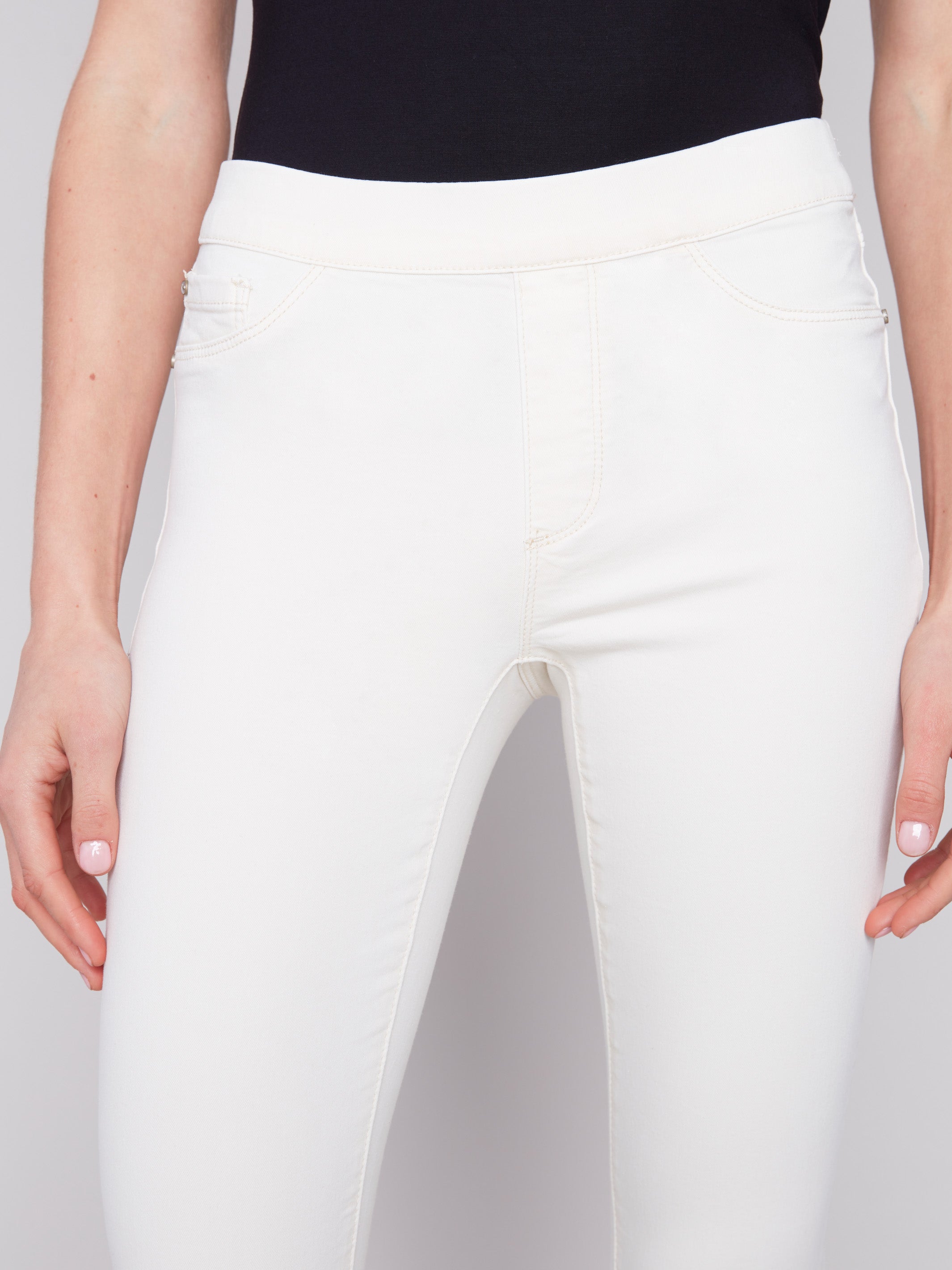 Twill Pull-On Pants - Natural - Charlie B Collection Canada - Image 7