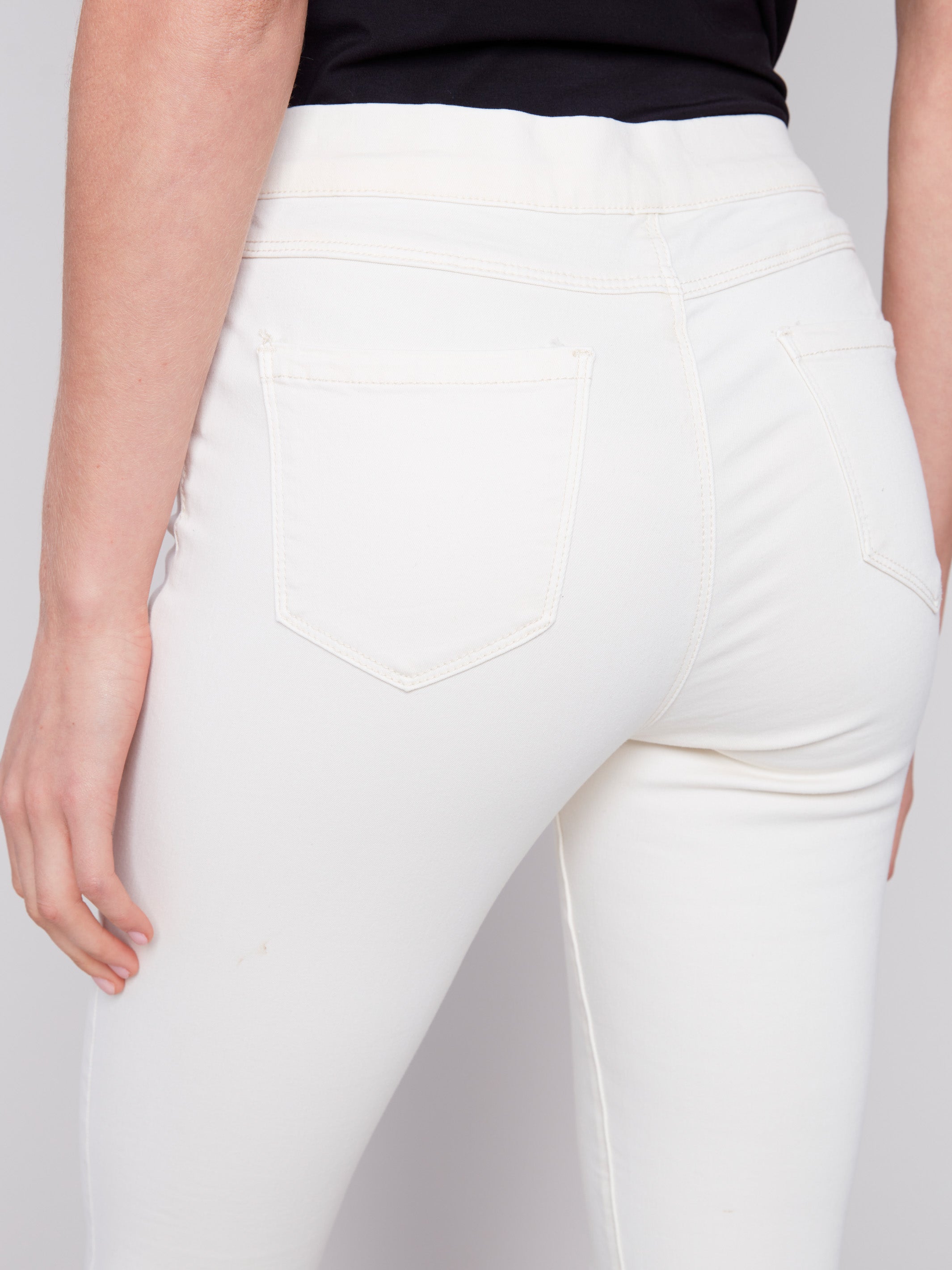Twill Pull-On Pants - Natural - Charlie B Collection Canada - Image 8