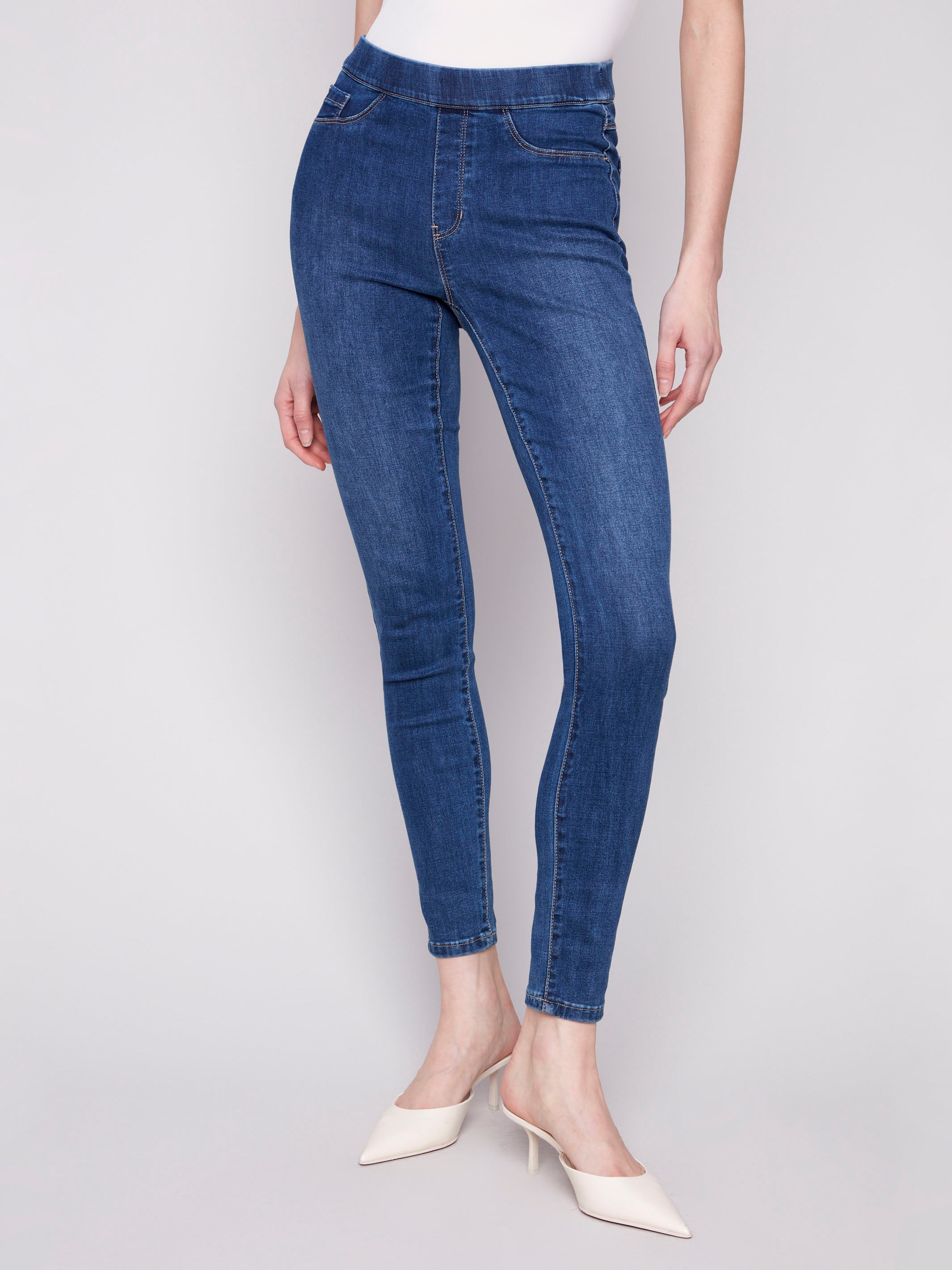 Denim Pull-On Pants - Indigo