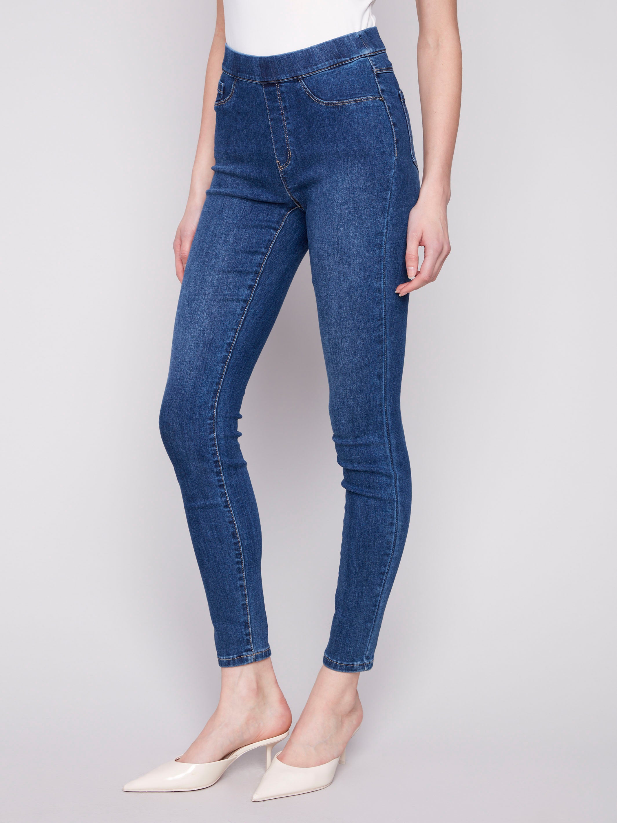 Denim Pull-On Pants - Indigo