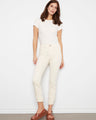 These skinny fit pants feature a stylish frayed hem detail, perfect for a chic casual look by Charlie B.