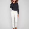 Natural-colored pants with a slim fit, crafted from stretch denim for comfort and style by Charlie B.