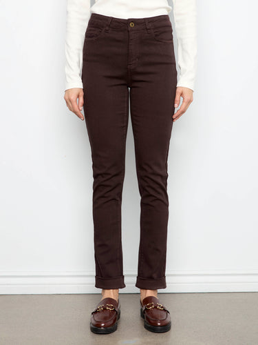 The cuffed hem adds a stylish touch to these versatile pants by Charlie B.
