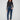 Dark blue jeans with a slim fit, showcasing a regular rise and stretch denim for comfort by Charlie B.