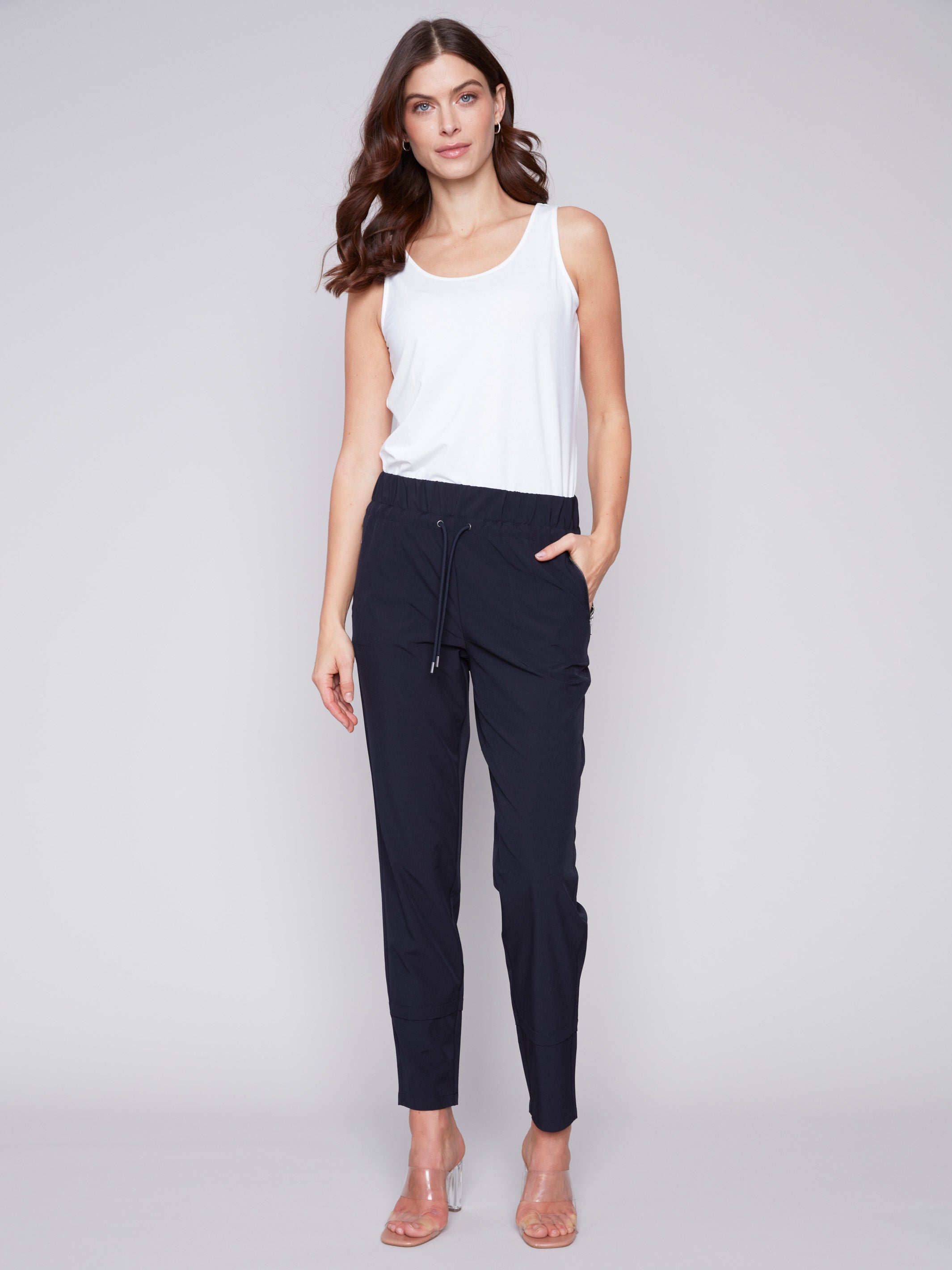 Techno Pants - Navy - Charlie B Collection Canada - Image 1