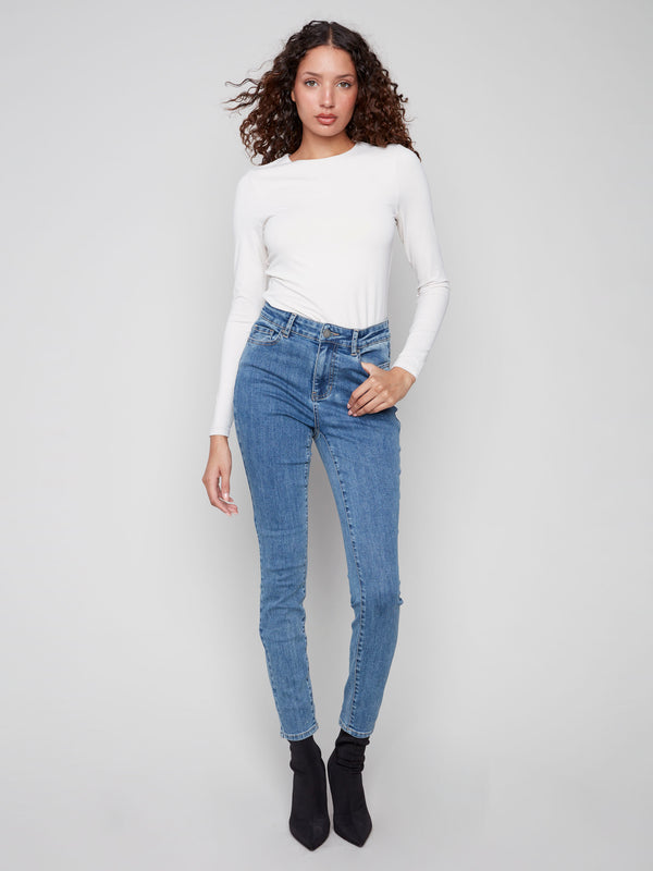 Carine Skinny Jeans - Medium Blue