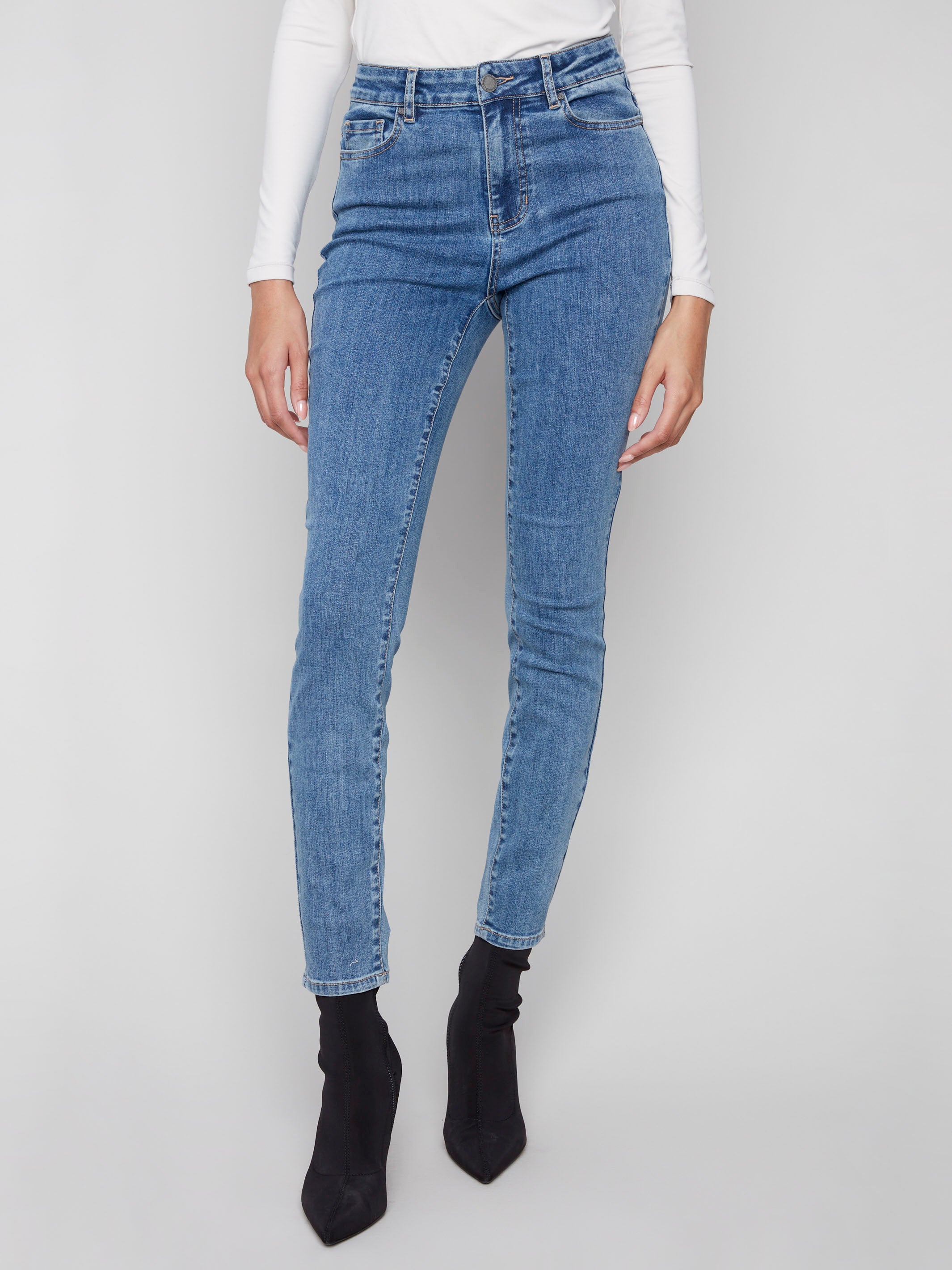 Carine Skinny Jeans - Medium Blue