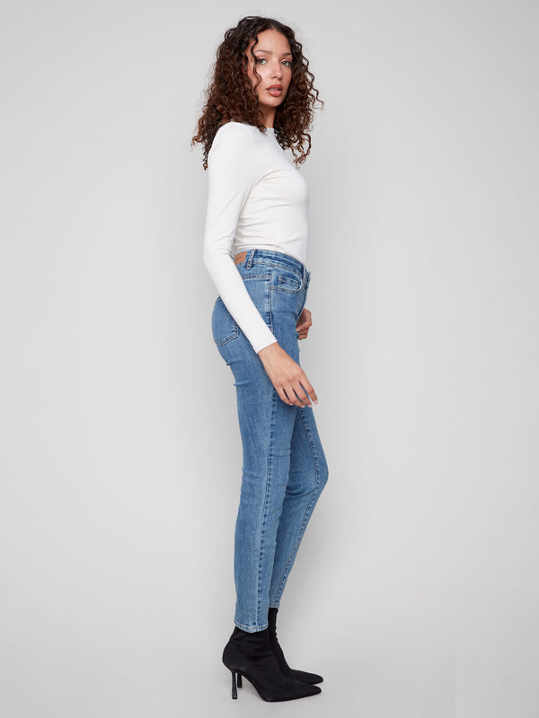 Carine Skinny Jeans - Medium Blue