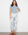 Floral pants featuring a wide leg design, perfect for a relaxed yet stylish look. Crafted with care by Charlie B.