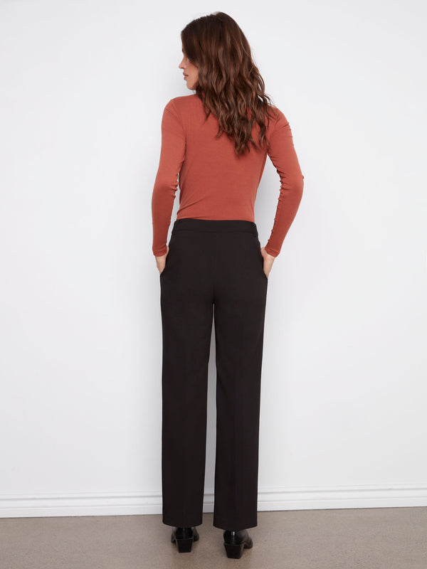 Straight Leg Pants - Black