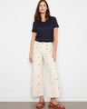 Flare fit pants with embroidered hearts, featuring a regular rise for comfort. Perfect for a chic look by Charlie B.