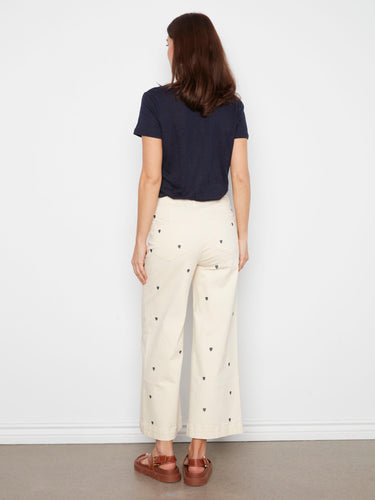 Two back pockets add practicality to these stylish flare fit trousers, ideal for everyday wear by Charlie B.