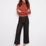 Black cropped flare jeans featuring a comfortable stretch denim, perfect for easy movement by Charlie B.