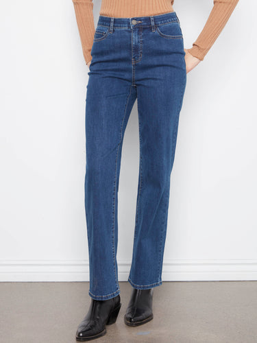 Jean à jambe droite Charlotte - Indigo