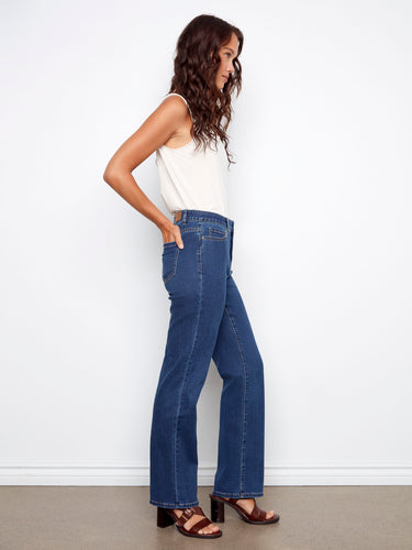 Jean à jambe droite Charlotte - Indigo