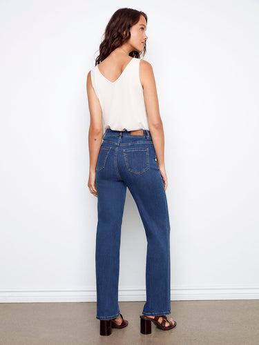 Jean à jambe droite Charlotte - Indigo