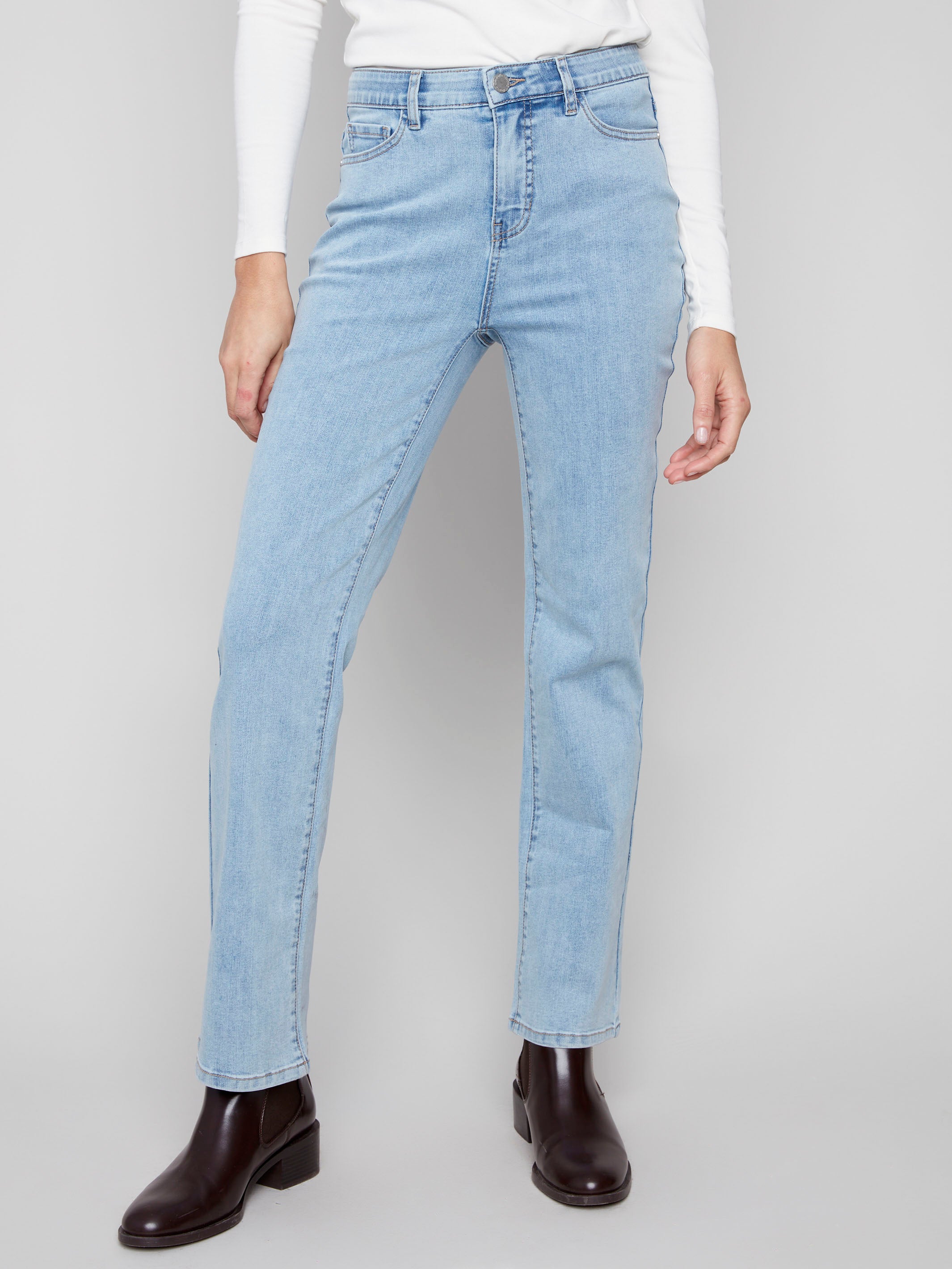Charlotte Straight Leg Jeans - Light Blue
